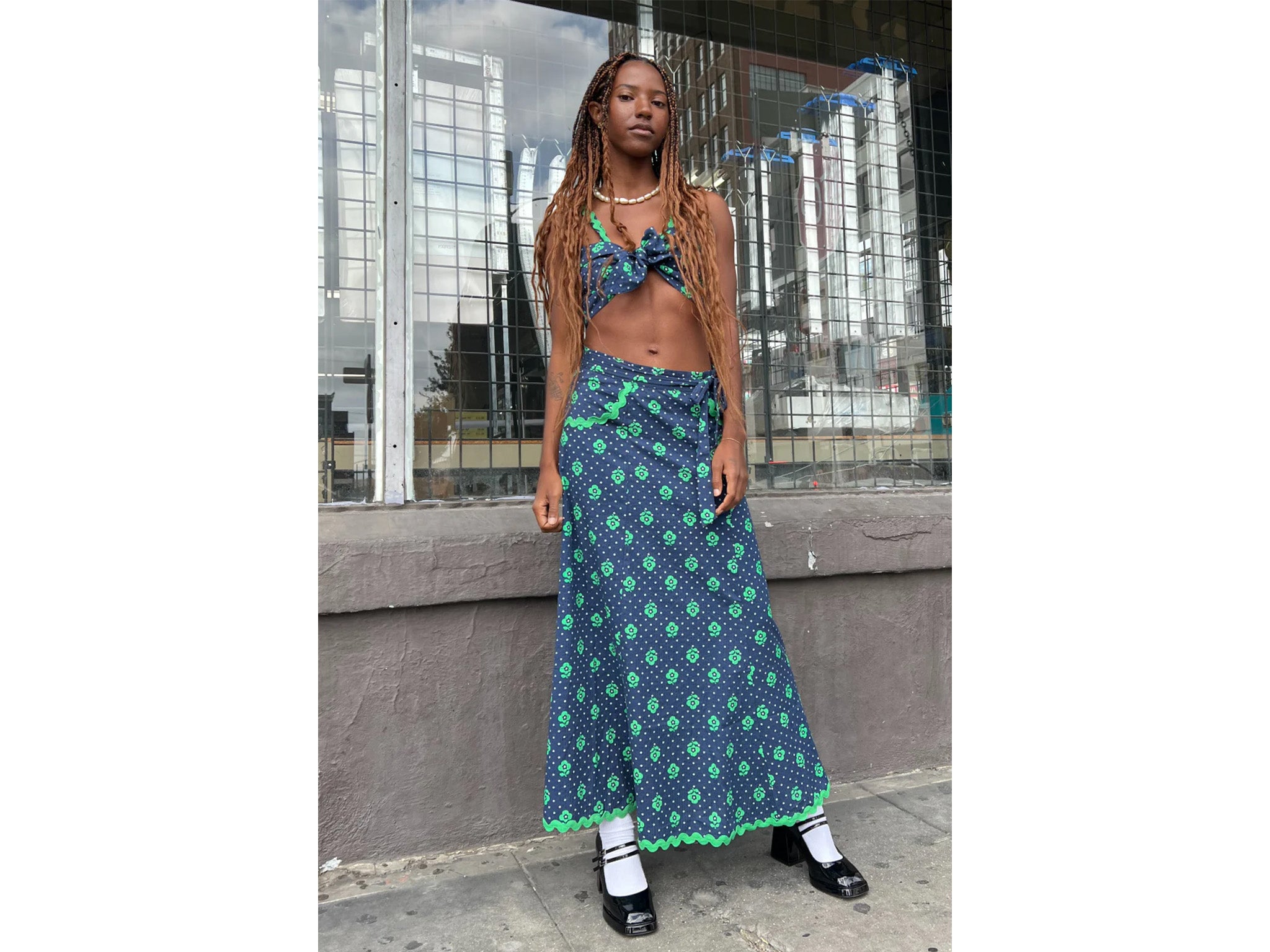 Long skirt and top new outlet model